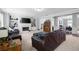 Spacious living room with fireplace and built-in shelving at 5540 Fords Crossing Nw Ct, Acworth, GA 30101