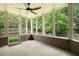 Relaxing screened porch overlooking backyard at 5540 Fords Crossing Nw Ct, Acworth, GA 30101