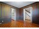 Dining room with hardwood floors and access to kitchen at 4618 Shallowford Rd, Roswell, GA 30075