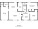 Floor plan showing 3 bedrooms, 2 baths, and open living space at 1728 W Austin Rd, Decatur, GA 30032