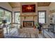 Rustic fireplace with large mantle and built-in shelving at 5601 Atlanta Hwy, Rutledge, GA 30663
