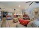 Open living room showcasing a cozy seating area and adjacent kitchen at 5601 Atlanta Hwy, Rutledge, GA 30663