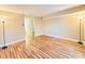 Bright living room featuring laminate wood flooring at 1011 Dunbar Dr, Atlanta, GA 30338