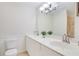 Bathroom with double vanity, updated countertops and lighting at 4870 Twin Lakes Trl, Atlanta, GA 30360