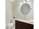 Clean bathroom with updated vanity and large mirror at 4870 Twin Lakes Trl, Atlanta, GA 30360