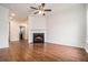 Spacious living room featuring hardwood floors and a fireplace at 277 Ralph David Abernathy Sw Blvd, Atlanta, GA 30312