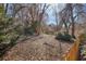 Wooded backyard area with leaf covered ground at 3001 Hilltop Dr, Atlanta, GA 30341