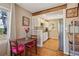 Small dining area with a view into the kitchen and living room at 3001 Hilltop Dr, Atlanta, GA 30341