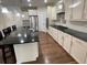 Modern kitchen with white cabinets, granite countertops and stainless steel appliances at 4338 Braden Nw Ln, Kennesaw, GA 30144