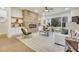 Living room with a brick fireplace and built-in shelving at 754 Moon Road, Lawrenceville, GA 30046