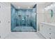 Bathroom with large walk-in shower and double vanity at 1546 Richland Sw Rd, Atlanta, GA 30311