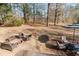 Spacious backyard with fire pit and seating area at 511 Laird Rd, Hiram, GA 30141