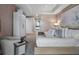 Inviting bedroom featuring plush bedding, sophisticated artwork, and a cozy seating area at 2520 Peachtree Nw Rd # 1202, Atlanta, GA 30305