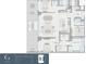 Floor plan shows the layout of a 2 bedroom, 2.5 bathroom den at 2520 Peachtree Nw Rd # 1202, Atlanta, GA 30305