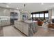Open concept kitchen with an island, blending seamlessly into the living space at 2520 Peachtree Nw Rd # 1202, Atlanta, GA 30305