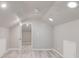 Finished attic bedroom featuring recessed lighting and ceiling fan at 93 Highway 81, Oxford, GA 30054