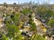 Aerial view of the neighborhood, with a downtown skyline in the distance at 3495 Habersham Nw Rd, Atlanta, GA 30305