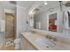 Bathroom features a double vanity, a walk-in shower, and a large mirror at 3495 Habersham Nw Rd, Atlanta, GA 30305