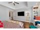 Spacious main bedroom features hardwood floors and an ensuite bathroom at 3495 Habersham Nw Rd, Atlanta, GA 30305