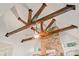 Unique ceiling detail with wooden beams and a ceiling fan at 149 Cedar Woods Trl, Canton, GA 30114