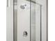 A close up of a glass shower with subway tile at 412 Southbridge Pass, Peachtree City, GA 30269