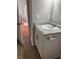 Bathroom with a vanity, granite countertop, and tiled floor at 10561 Aspenwood Ct, Jonesboro, GA 30238