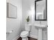 Powder room with pedestal sink and modern decor at 270 17Th Nw St # 1608, Atlanta, GA 30363