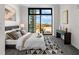 Bedroom with city view and modern decor at 270 17Th Nw St # 1608, Atlanta, GA 30363