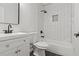 Bathroom with subway tile shower and vanity at 951 Reed Ave, Atlanta, GA 30344