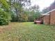 Landscaped backyard with spacious deck at 1825 Francis Dr, Conyers, GA 30094