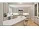 Bright kitchen with a large island, custom cabinets, and modern stainless steel appliances at 2522 Habersham Nw Rd, Atlanta, GA 30305