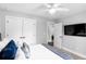 Serene bedroom featuring a large TV and comfortable bed at 510 Oak Dr, Hapeville, GA 30354