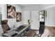Stylish home office with hardwood floors and a large window at 510 Oak Dr, Hapeville, GA 30354