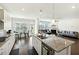 Open concept kitchen and Gathering room with hardwood floors at 13136 Vista Ln, Covington, GA 30014