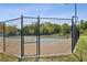 Well-maintained tennis court with chain link fence at 13136 Vista Ln, Covington, GA 30014