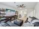 Modern living room with large TV, plush sofa, and stylish decor at 251 Ivy Chase Loop, Dallas, GA 30157