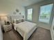 Bright bedroom with comfortable bed, stylish decor, and plenty of natural light from the windows at 534 Sawnee Village Blvd # D65, Cumming, GA 30040