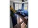 Bright bedroom with a comfy bed and blue decor at 857 Proctor Nw St, Atlanta, GA 30314