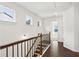 Upstairs hallway with hardwood floors and access to bedrooms at 1000 Belfry Ter, Fairburn, GA 30213