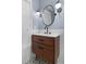 Mid-century modern bathroom with floating vanity at 818 Highland Green Ne Way # 818, Atlanta, GA 30306