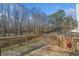 Backyard wooden deck offers a relaxing outdoor space, with views of surrounding trees at 232 Taylors Farm Dr, Canton, GA 30115