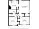 Detailed floor plan of a home with primary bedroom, two additional bedrooms, and two bathrooms at 232 Taylors Farm Dr, Canton, GA 30115