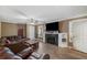 Living room with fireplace and hardwood floors at 232 Taylors Farm Dr, Canton, GA 30115