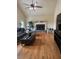 Spacious living room with hardwood floors and a fireplace, great for entertaining at 232 Taylors Farm Dr, Canton, GA 30115