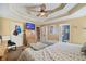 Spacious main bedroom with ample closet space and TV at 232 Taylors Farm Dr, Canton, GA 30115