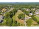 Aerial view of property showing house and surrounding neighborhood at 3842 Ernest W Barrett Sw Pkwy, Marietta, GA 30064