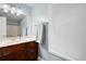 Basement bathroom with dark wood vanity and updated fixtures at 4698 Norman Nw Dr, Kennesaw, GA 30144