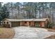 Charming brick ranch home with attached garage and mature trees in a quiet neighborhood at 2468 Ridgeway Dr, Atlanta, GA 30360