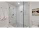 Large walk-in shower with glass enclosure and white tile at 2488 Elizabeth Ann Ne Ln, Atlanta, GA 30324