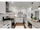 Modern kitchen with white cabinets, granite counters and island at 2488 Elizabeth Ann Ne Ln, Atlanta, GA 30324